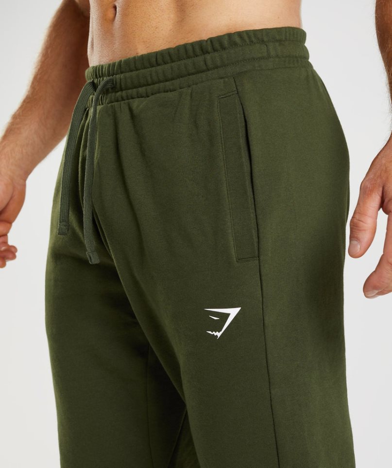 Men's Gymshark Essential Oversized Jogger Olive | NZ 9IWAKX